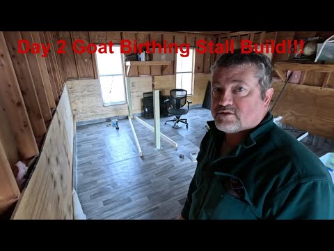 BreezyWillowFrm's tweet card. Goat Birthing Stalls Build Out! Day 2 DIY
