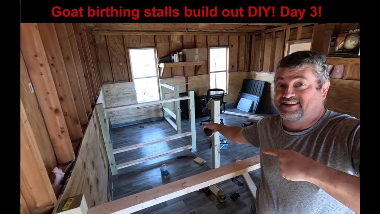 BreezyWillowFrm's tweet card. Goat birthing stall build out DIY! Day 3!