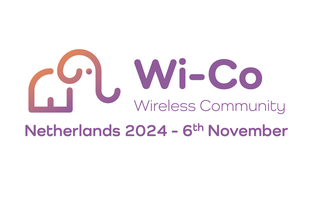 WiCoCommunity's tweet card. Wireless Community Event, held in Utrecht, NL. Designed for wireless folk, providing networking opportunities and technical education.
