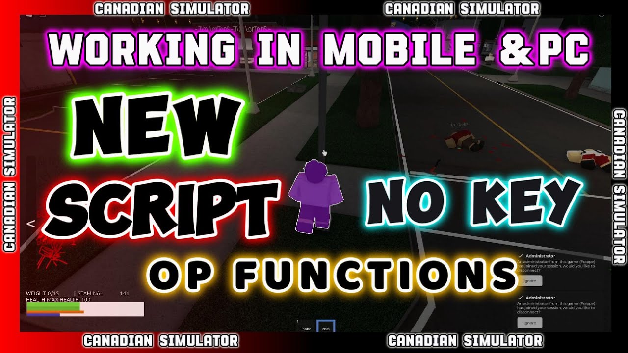 venuslockscript's tweet card. Canadian Simulator Script : Aura Damage, No Key, Undetected Features...
