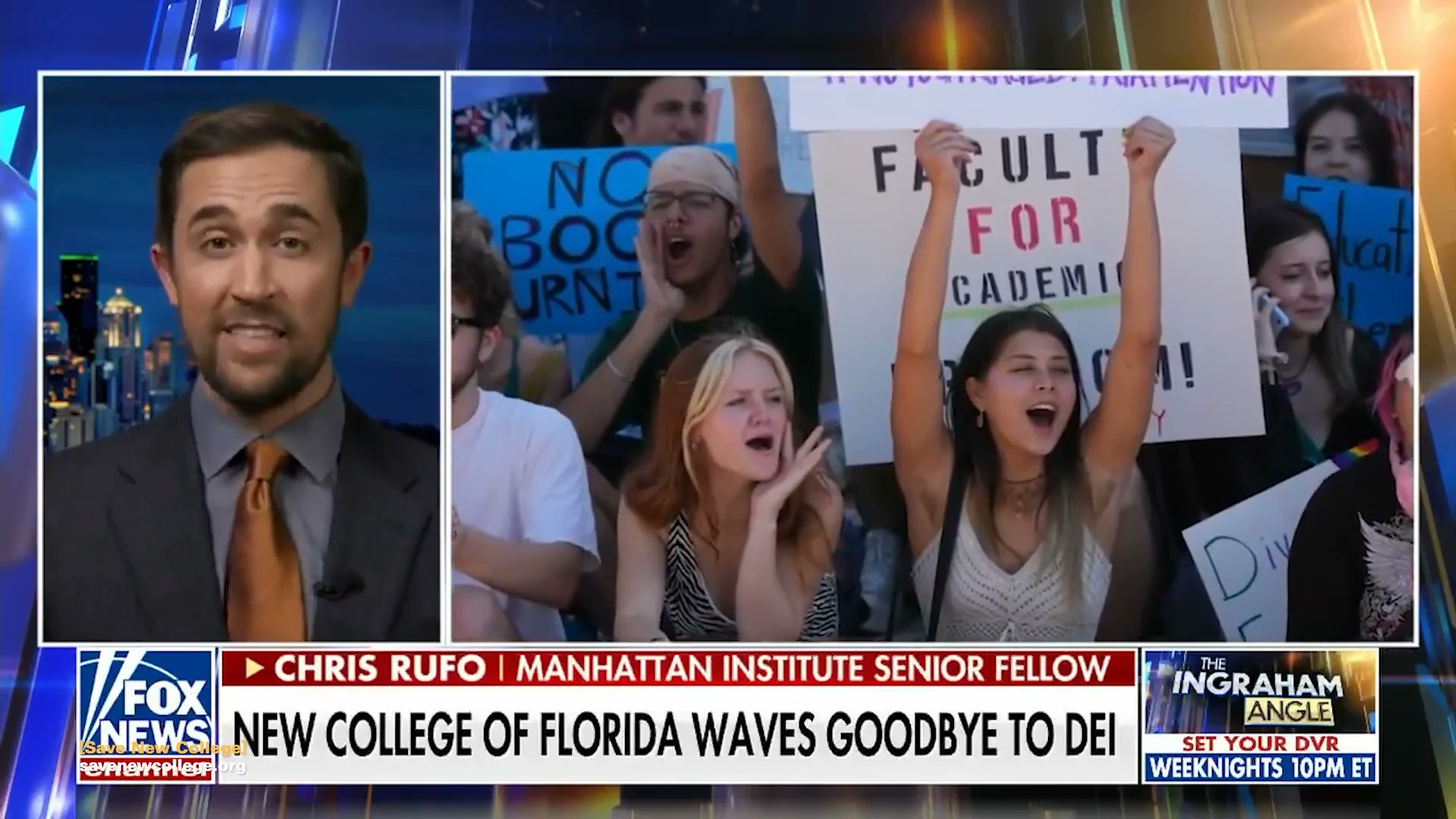 SaveNewCollege's tweet card. Say No To Rufo - Save New College