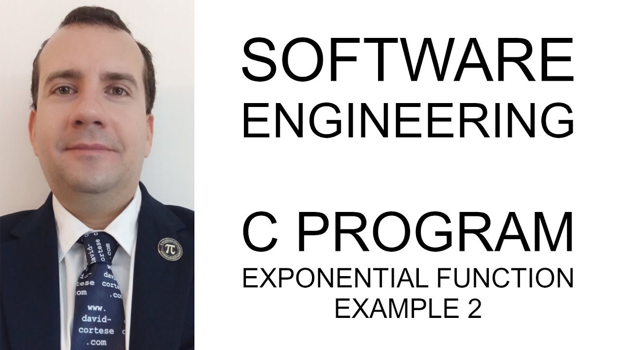 David_Cortese_'s tweet card. SOFTWARE ENGINEERING 🖥️ C PROGRAM 💻 EXPONENTIAL FUNCTION ⌨️ EXAMPLE...