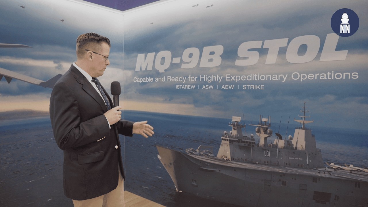 essexforester's tweet card. Australian Canberra-class LHD with MQ-9B and CCA