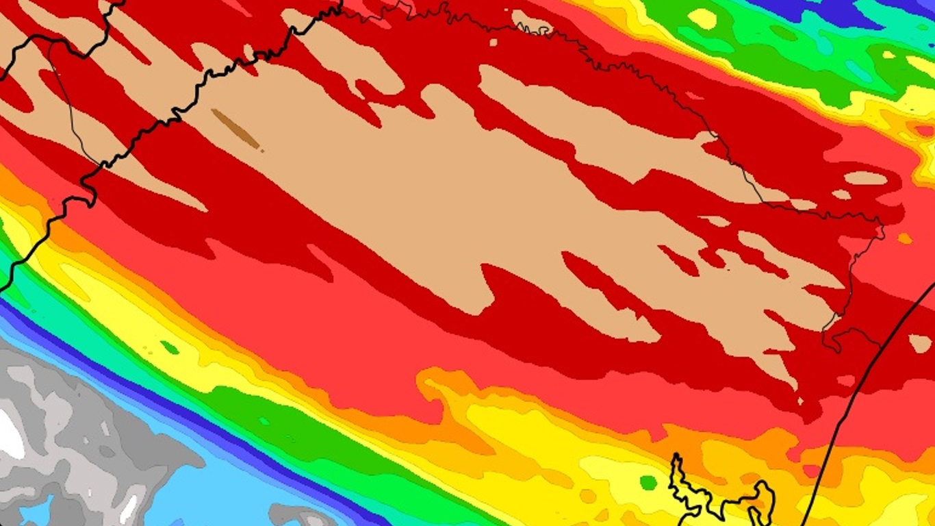 metsul's tweet card. Volumes altos a muito altos com acumulados localmente excessivos de chuva são previstos para este fim de semana na Metade Norte gaúcha.