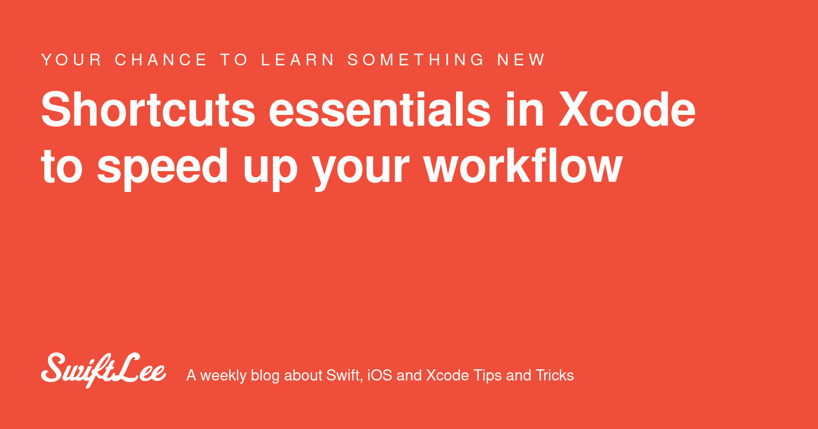 twannl's tweet card. Speed up your workflow with essential shortcuts in Xcode which are less known than the basics, combine them with the Assistant editor and more!