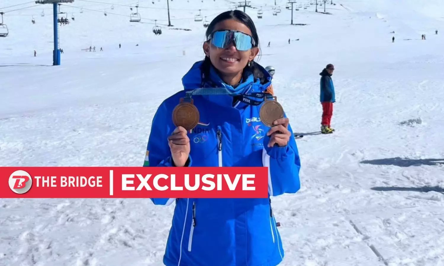 the_bridge_in's tweet card. TN Bhavani quit her job as a mountaineering instructor to pursue skiing full time.