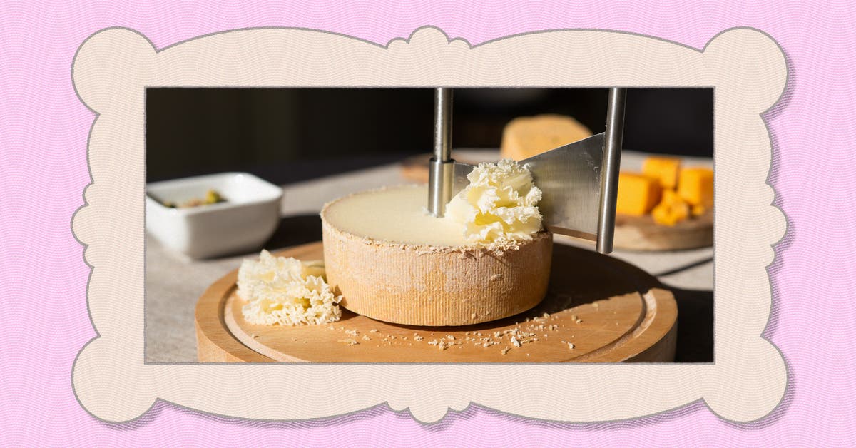 wirecutter's tweet card. Elevate a charcuterie board with this unique cheese-cutting tool, which effortlessly transforms a small cheese wheel into elegant, dainty rosettes.