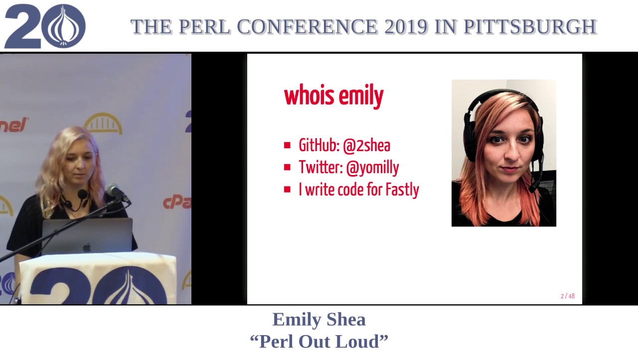 yomilly's tweet card. Emily Shea - "Perl Out Loud"