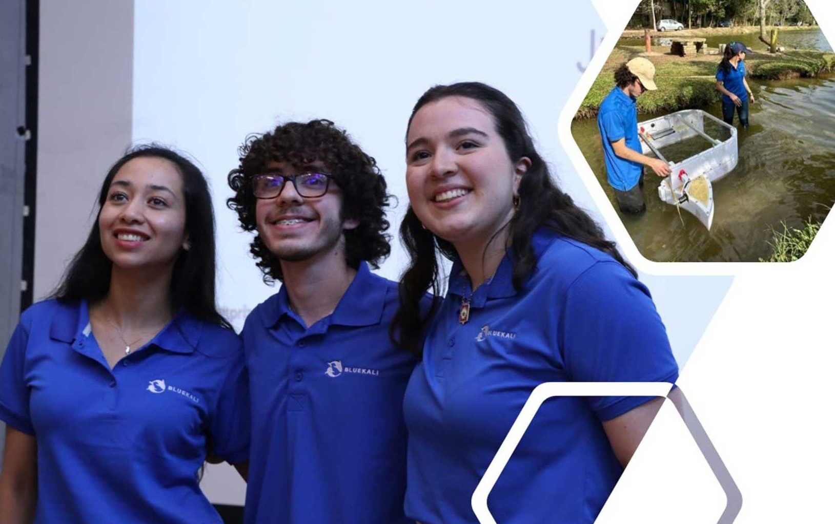 AEducacionx's tweet card. Inspirados en los tiburones ballena y las ballenas jorobadas para crear un robot y una barrera de burbujas, respectivamente, que