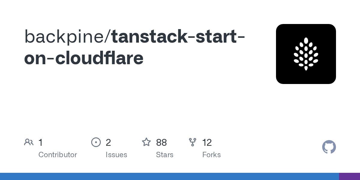 backpinelabs's tweet card. Contribute to backpine/tanstack-start-on-cloudflare development by creating an account on GitHub.