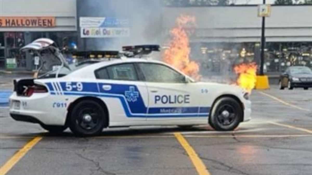 sari_ab's tweet card. Des patrouilleurs du SPVM craignent pour leur sécurité au volant des véhicules d’urgence.