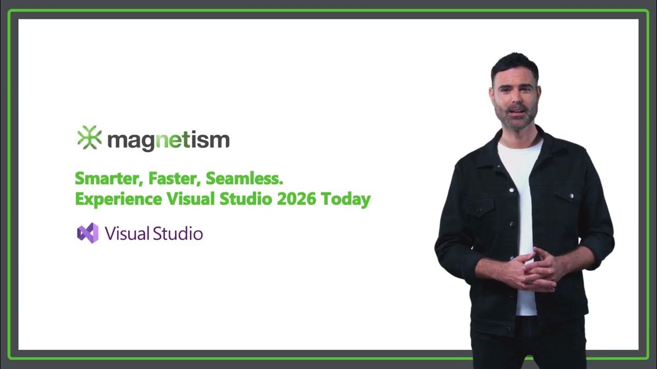 MagnetismXRM's tweet card. Smarter, Faster, Seamless. Experience Visual Studio 2026 Today