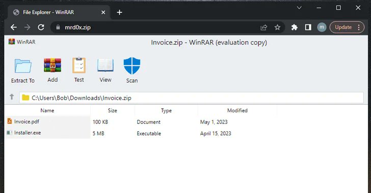TheHackersNews's tweet card. A new phishing technique called "file archiver in the browser" has emerged.