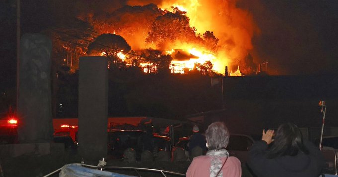 الحريق في اليابان. (إكس)