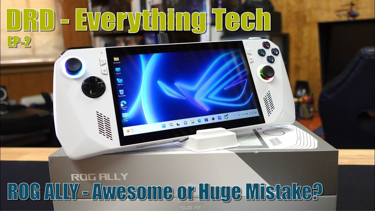 DRTechMedia's tweet card. Unboxing the ASUS ROG ALLY Gaming Handheld - Did I just make a huge...