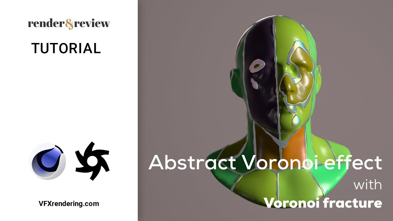 vfxrendering's tweet card. Abstract Voronoi Effect in Cinema 4D | Tutorial | VFXRendering