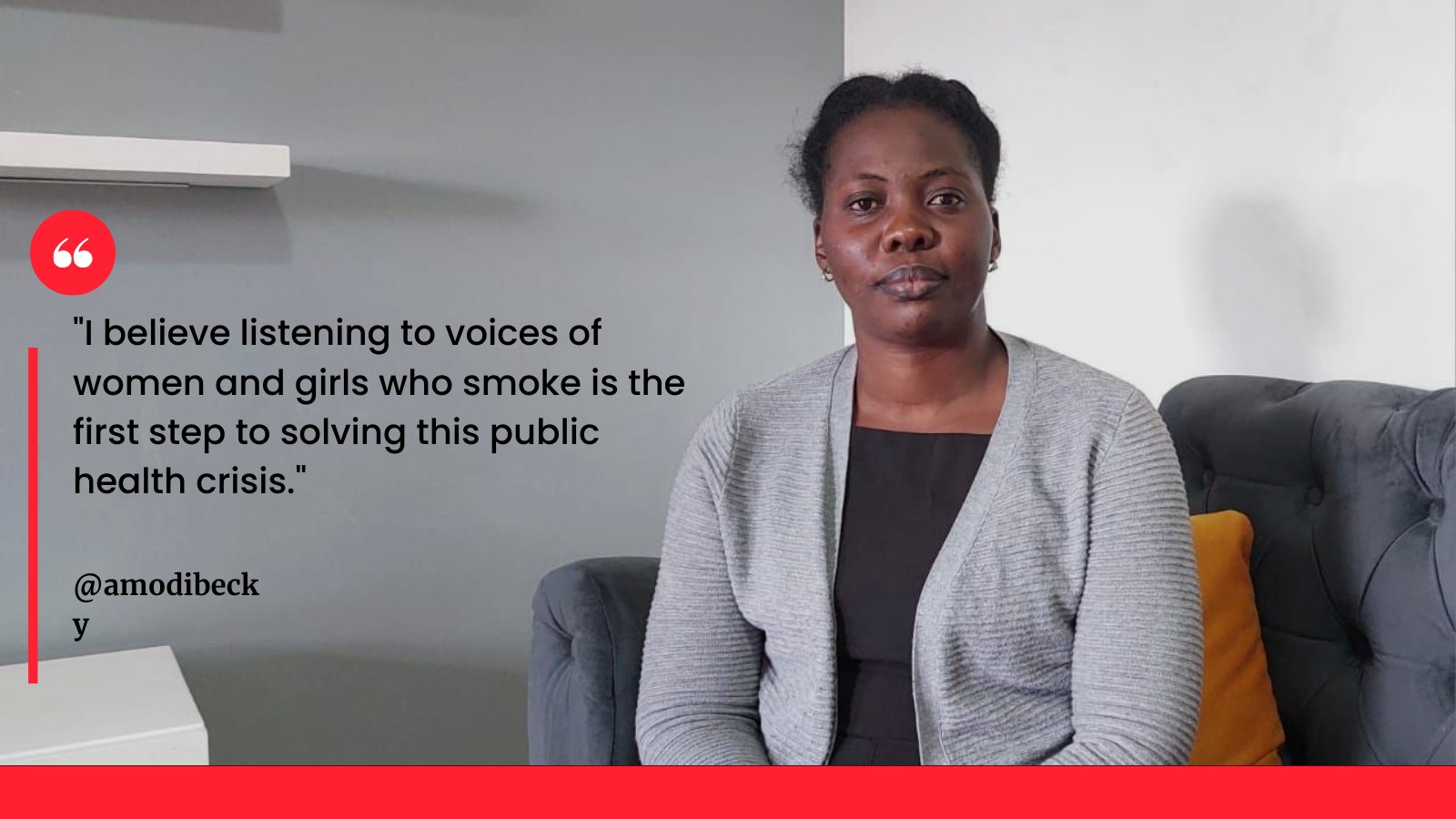 GlobalStateTHR's tweet card. There are no current thematic strategies that seek to help women and girls who smoke. I believe listening to voices of women and girls who smoke is the first step to solving this public health crisis.