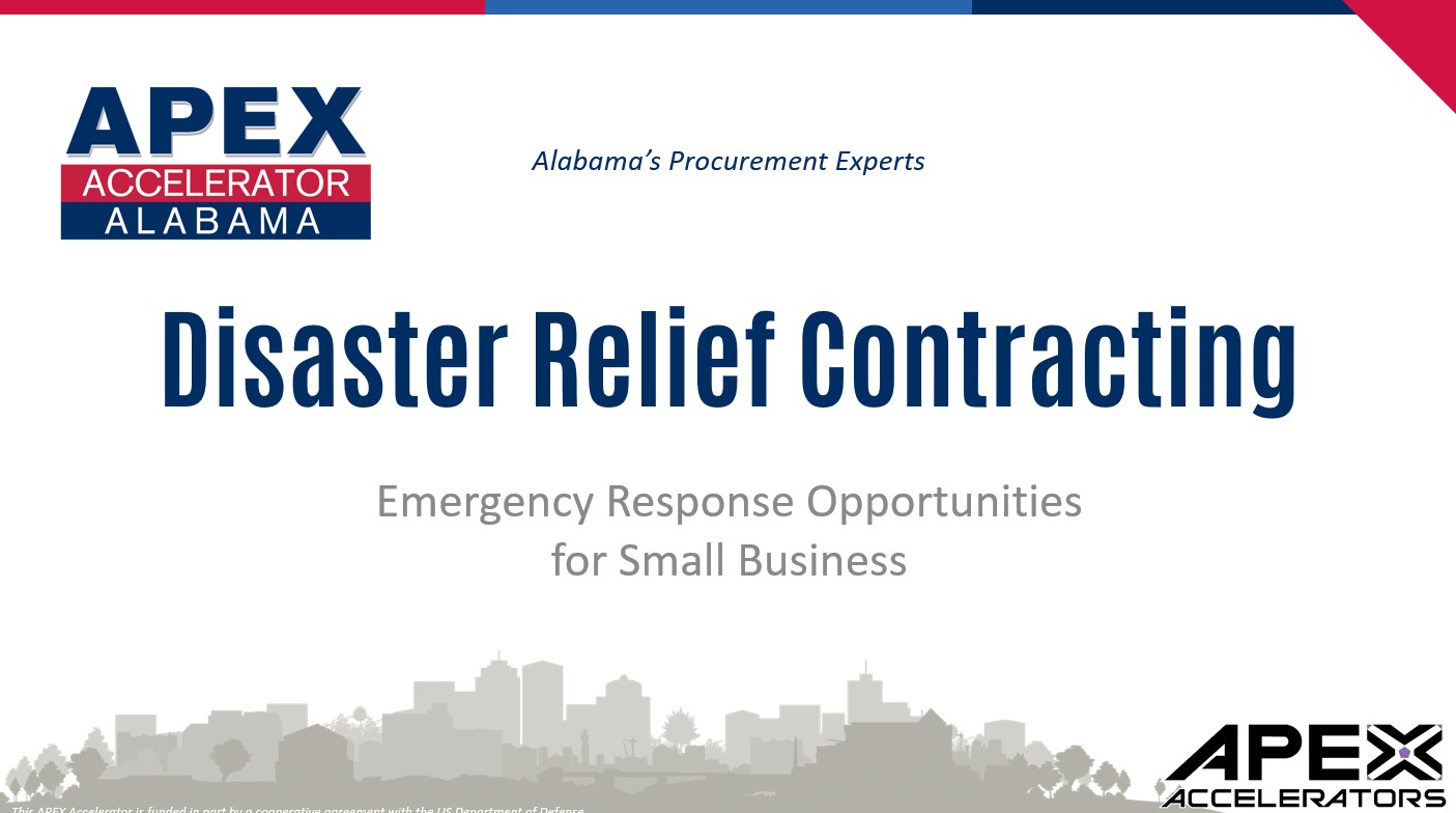 NAPEX_Alliance's tweet card. Disaster response contracts When national emergencies or natural disasters occur, supplies and services need to be rushed to affected areas quickly. Small businesses can contract with the federal...