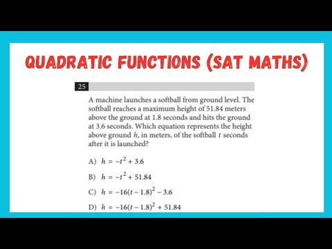 oyediran_tayo's tweet card. SAT Maths | How to Obtain a Quadratic Function from the Motion of an...