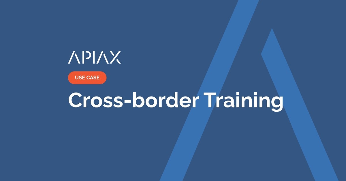 ApiaxCOM's tweet card. Prepare your team for any cross-border situation with Apiax. Create the most relevant training scenarios and keep the results up to date at all times.