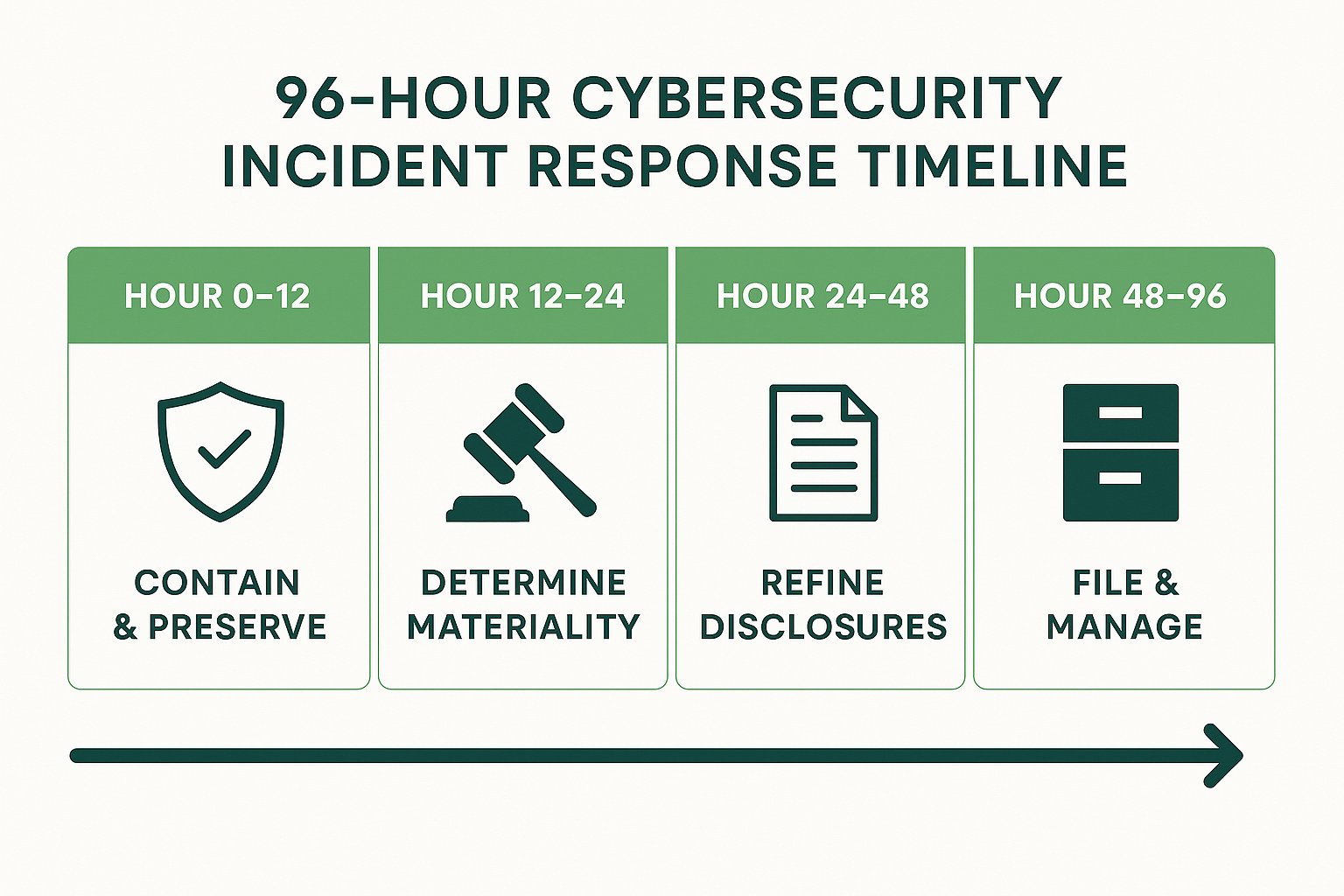 CapLinked's tweet card. Discover how VDRs (virtual data rooms) help companies meet the SEC’s 4-day breach disclosure rule. Follow a 96-hour playbook for fast, secure incident response and risk management.