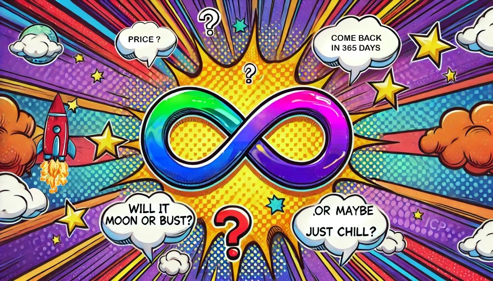 notoko_motoko's tweet card. ICP price prediction in 1 year using machine learning! Will it moon or bust? Explore the possibilities (with a grain of salt!).