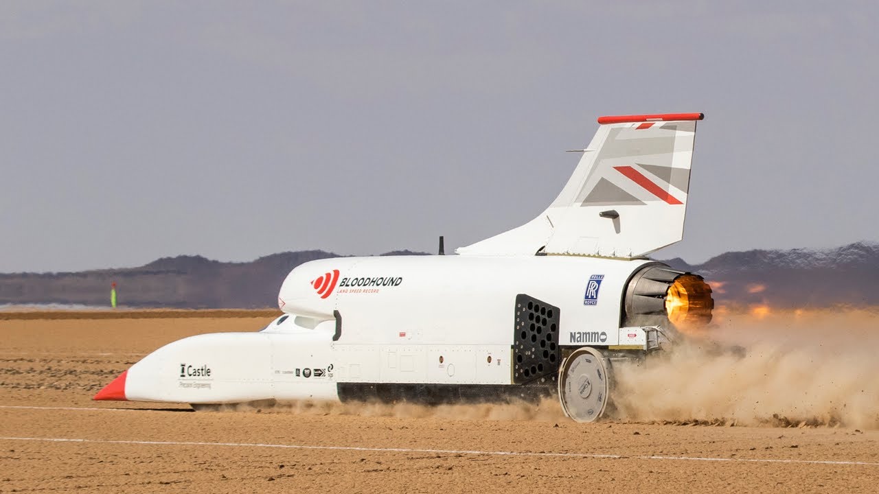 BLOODHOUND_Edu's tweet card. 0 to 628mph / 1010kmh in 50 seconds