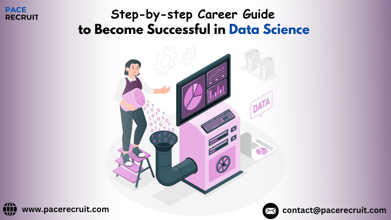 PACE_Recruit's tweet card. Discover how to become data scientist with this career guide to become successful in data science. Learn skills, education, and job tips to excel.