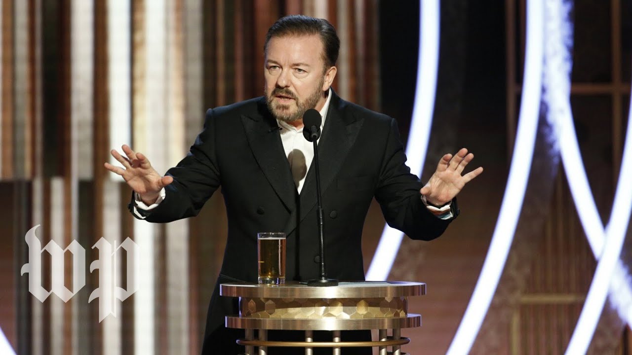 JohnRazor420c's tweet card. Ricky Gervais roasts Hollywood at the 2020 Golden Globes | The...