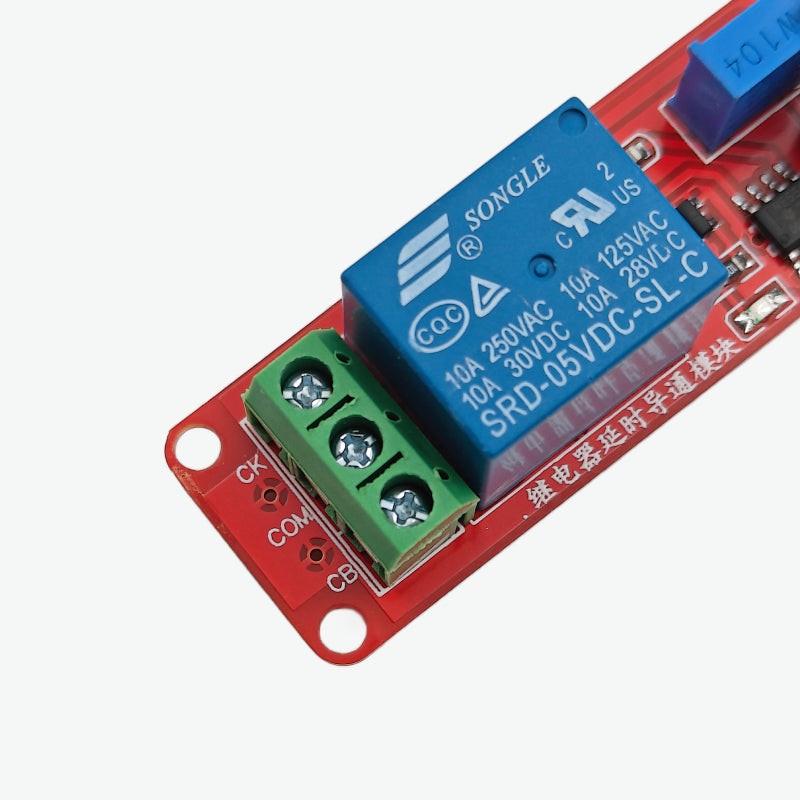 quartzcomponent's tweet card. The NE555 Delay Timer Relay Module is a time delay switch module based on the NE555 timer IC. It allows users to control the ON delay of a connected load with adjustable timing from 0 to 10 seconds....