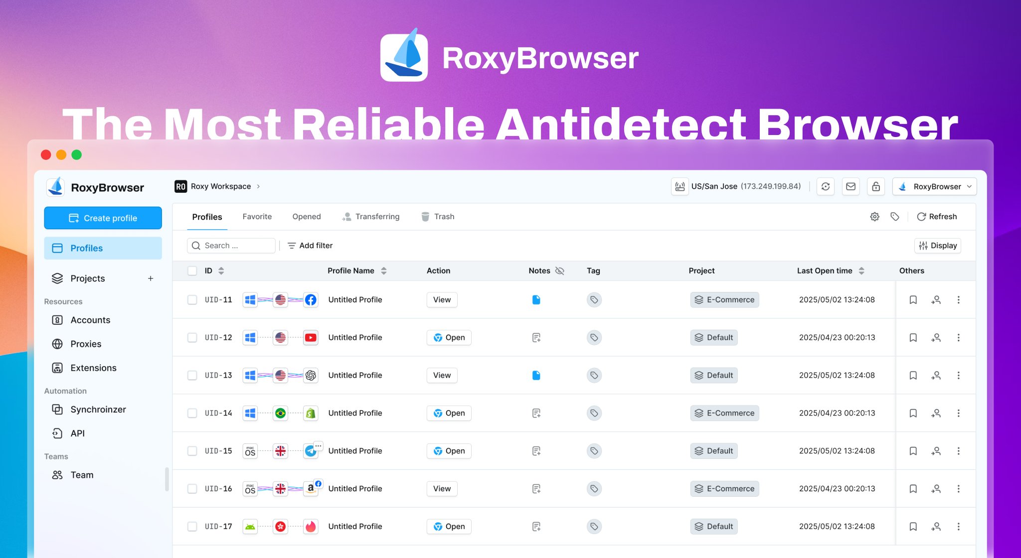 RoxyBrowser's tweet card. RoxyBrowser antidetect browser protects your digital identity and simplifies multi-accounting management with secure, unique browser fingerprints.