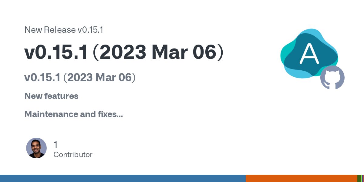canyon289's tweet card. v0.15.1 (2023 Mar 06) New features Maintenance and fixes Fix memory usage and improve efficiency in from_emcee (2215) Lower pandas version needed (2217) Deprecation Documentation Update document...