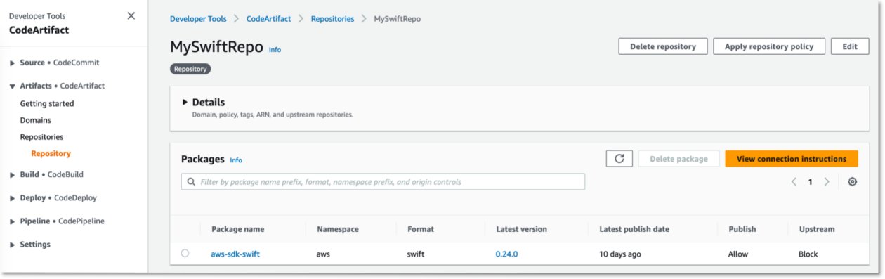 ktosopl's tweet card. Starting today, Swift developers who write code for Apple platforms (iOS, iPadOS, macOS, tvOS, watchOS, or visionOS) or for Swift applications running on the server side can use AWS CodeArtifact to...