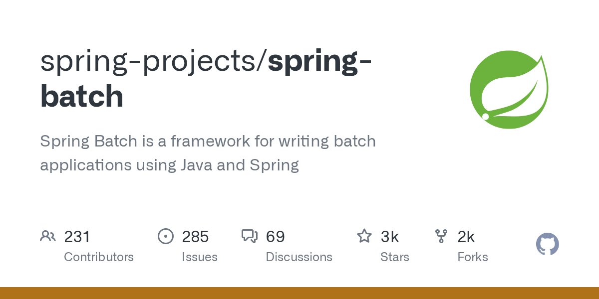 springbatch's tweet card. Explore the GitHub Discussions forum for spring-projects spring-batch in the Polls category.