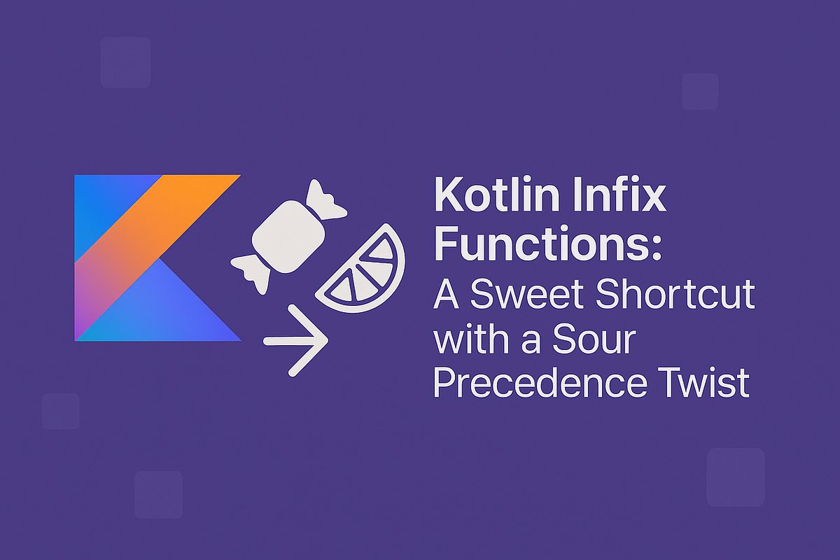 navczydev's tweet card. The Kotlin language is known for its expressive syntax. The infix function is one such feature that makes writing code cleaner and easier.