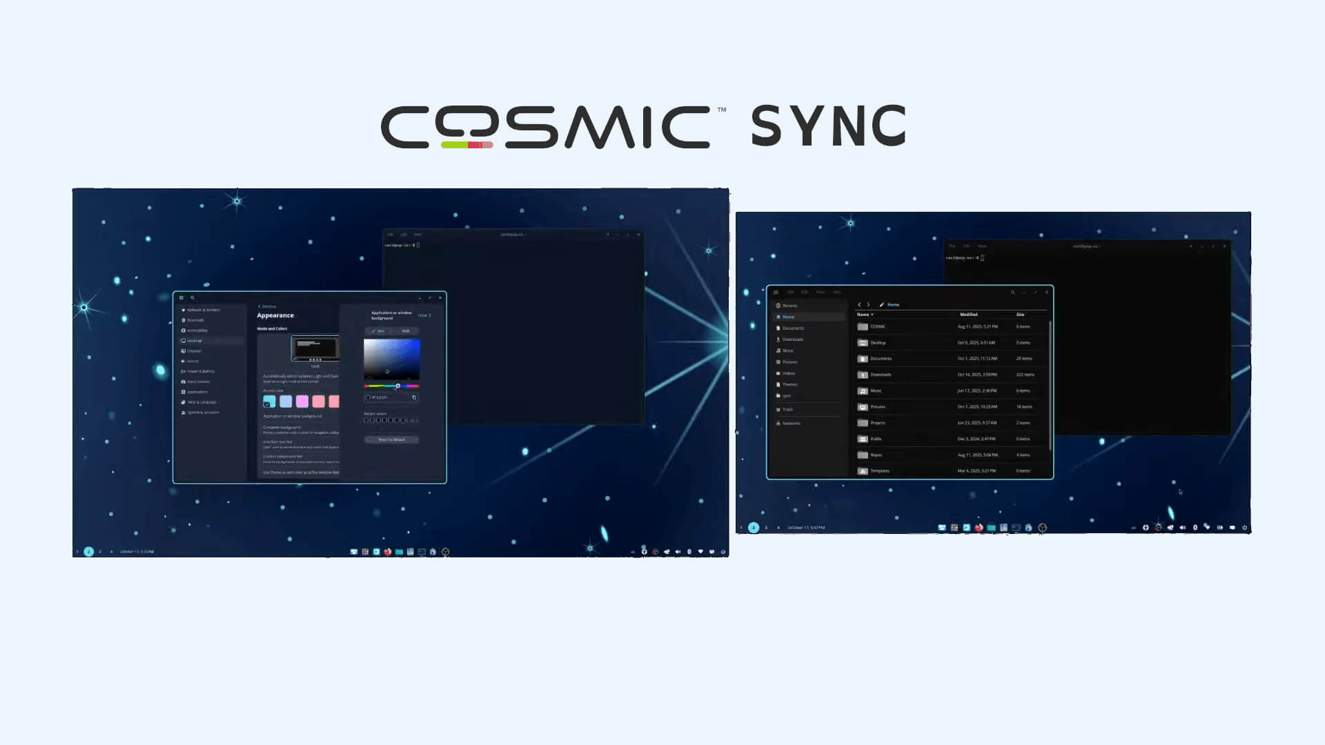 ostechnix's tweet card. System76 is building COSMIC Sync tool to sync your apps, settings, and dotfiles across different Linux computers. Launch planned for 2026.