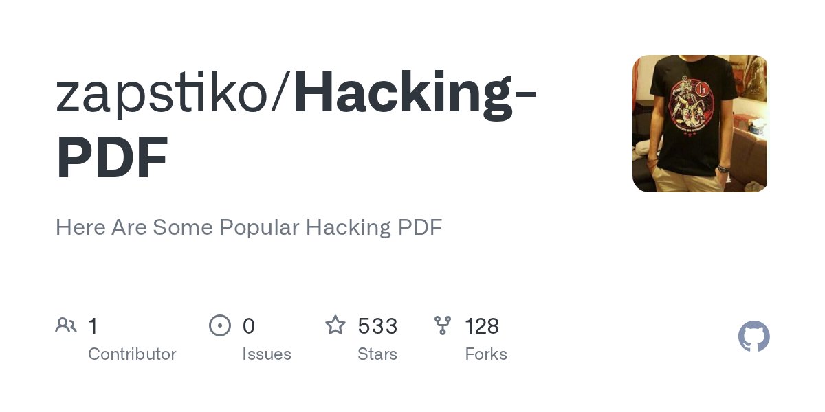 zapstiko's tweet card. Here Are Some Popular Hacking PDF. Contribute to zapstiko/Hacking-PDF development by creating an account on GitHub.
