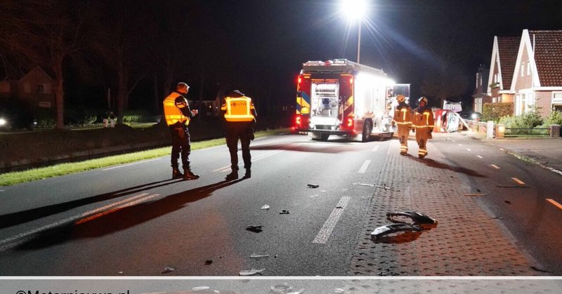 Auto op z’n kant na ongeval in Smilde