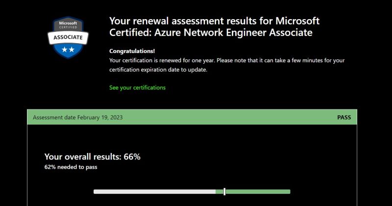 PacketRoute's tweet card. It was a close call! but at the end of the day, a pass is a pass! :) #azurecertification #azuresecurity #network #ciscochampions | 12 comments on LinkedIn