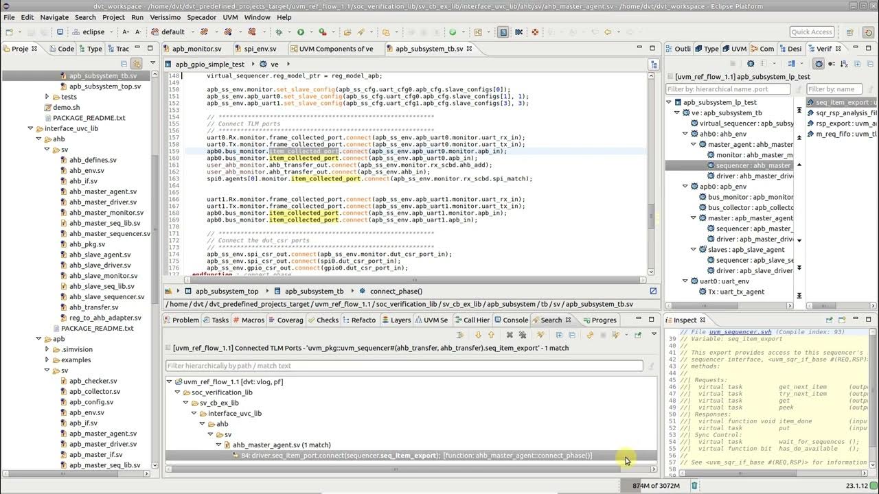 amiq_eda's tweet card. How to Navigate Between Connected TLM Ports in the DVT Eclipse IDE