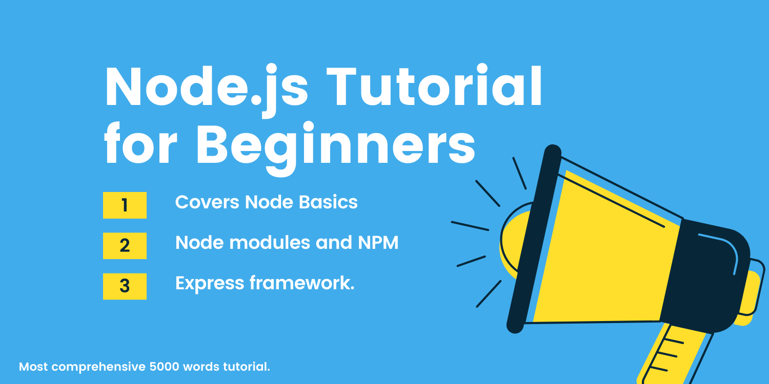 codeforgeek's tweet card. This Node js tutorial is designed for beginners to help you learn Node.js step by step. All you need to do is follow this Node.js tutorial stepwise. Each step