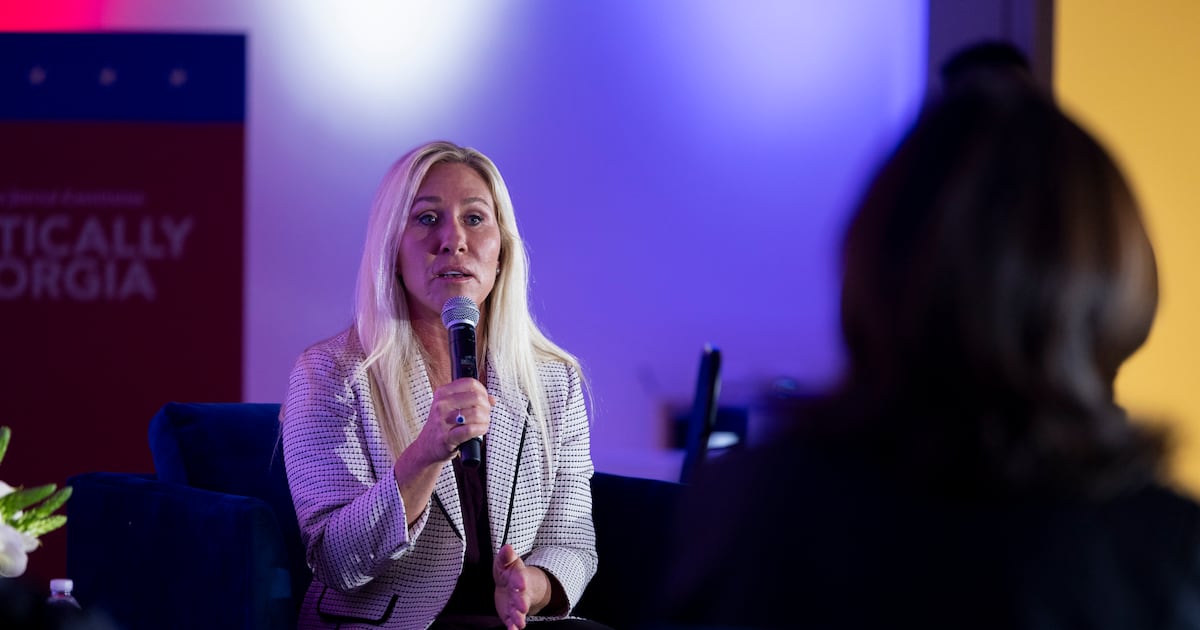 ajc's tweet card. U.S. Rep. Marjorie Taylor Greene announced that she is resigning from Congress.