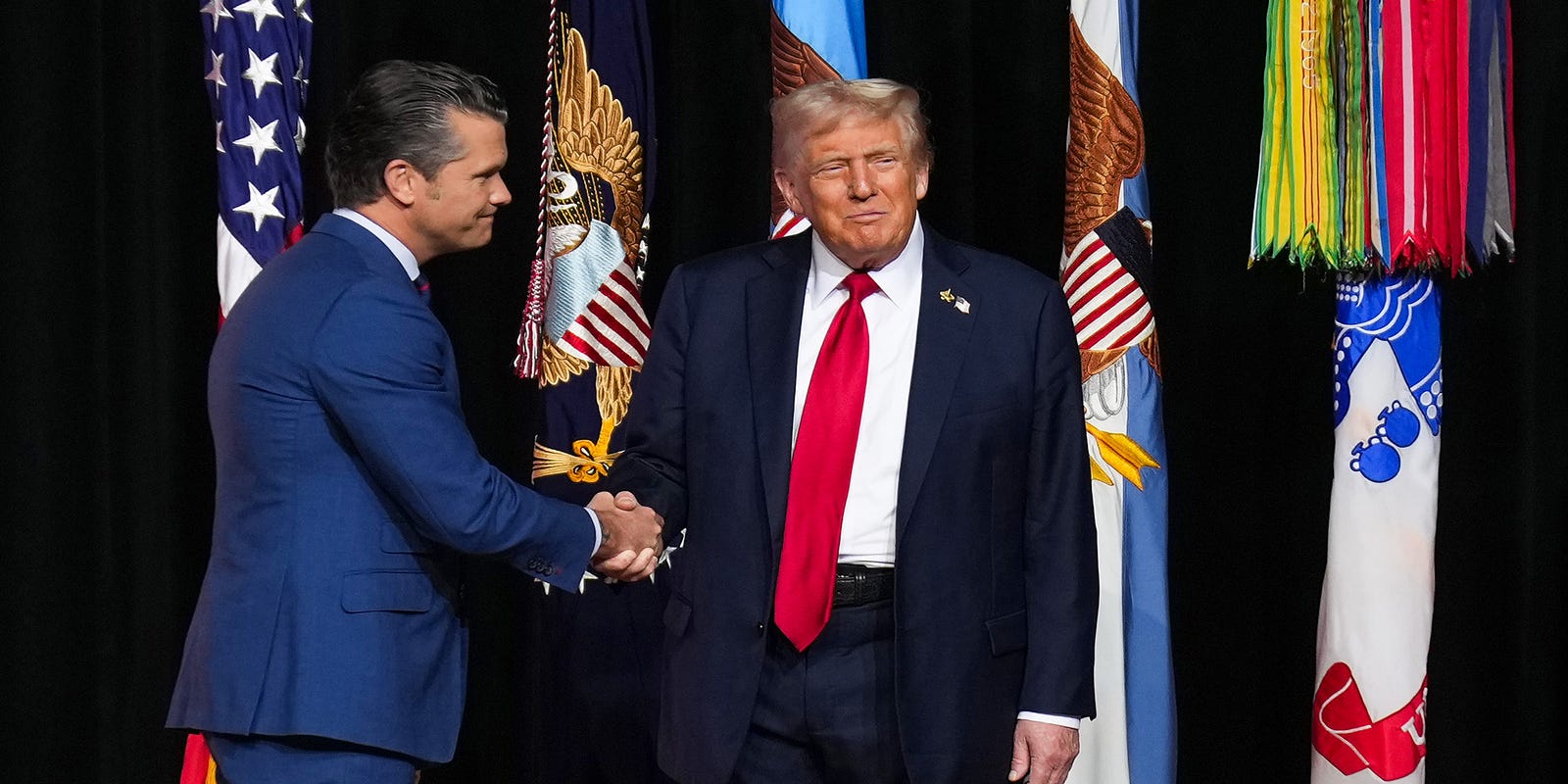 USATODAY's tweet card. Donald Trump and Pete Hegseth held an expensive military meeting-that-could-have-been-an-email hours before the government is likely to shutdown.