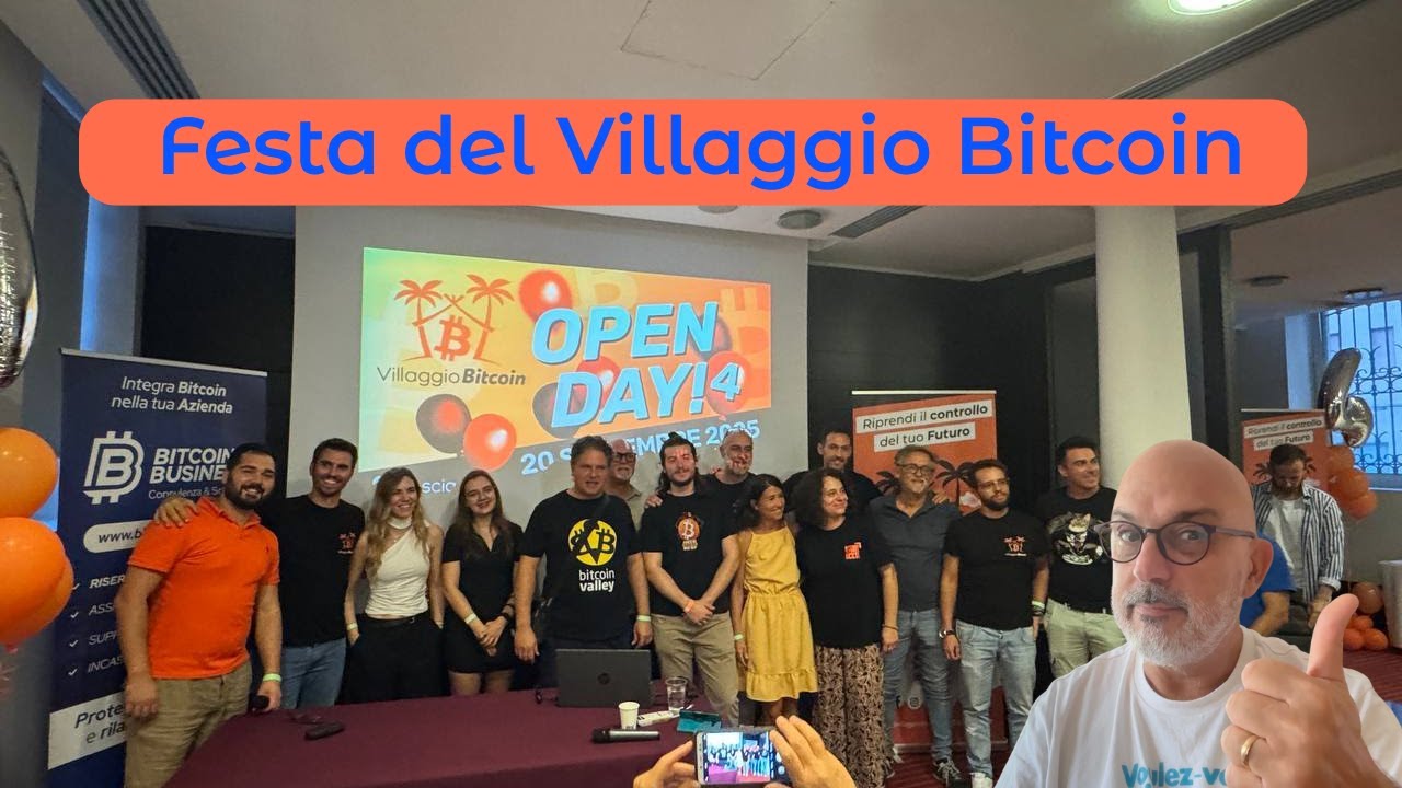 CryptoagileReal's tweet card. 4° anniversario Villaggio Bitcoin Prima Parte