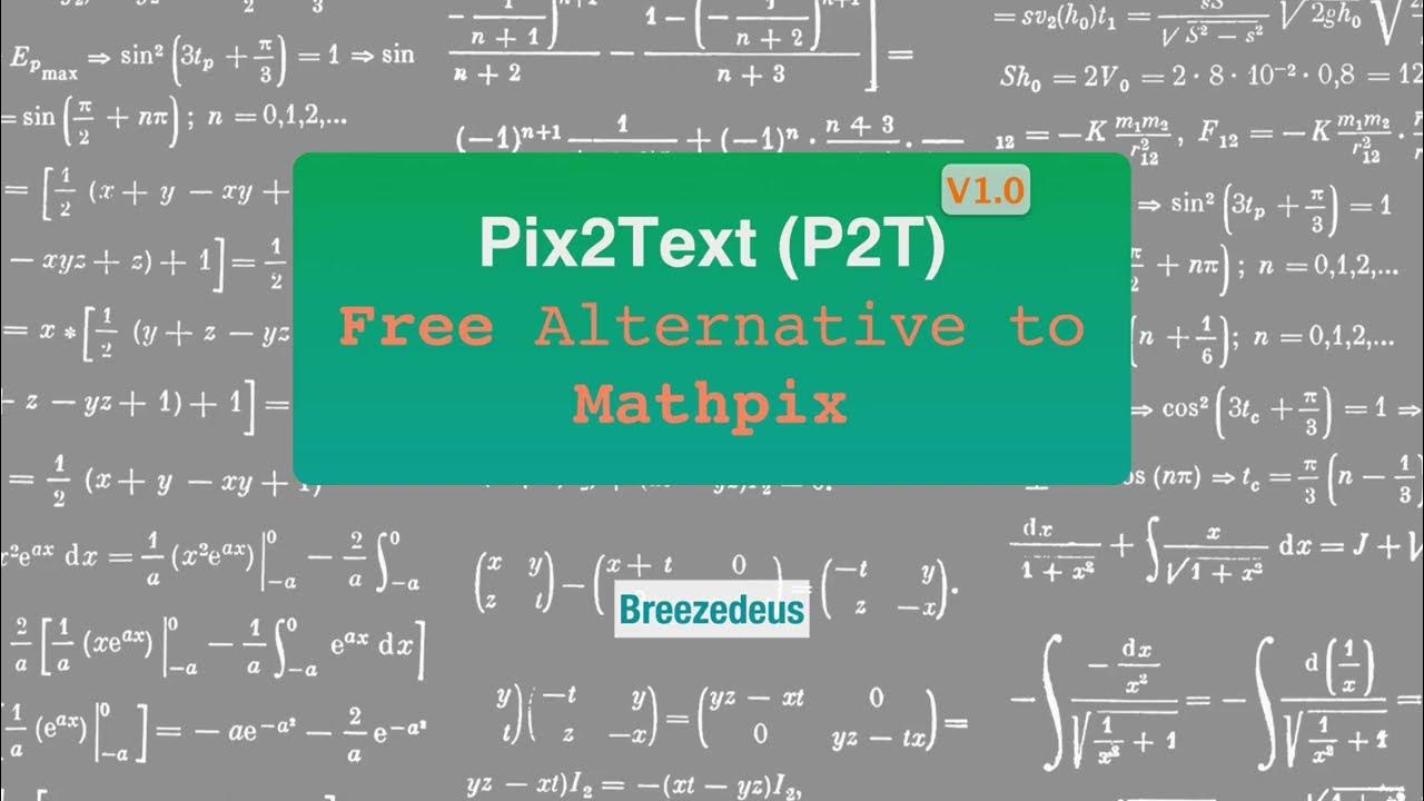breezedeus's tweet card. Free Alternative to Mathpix: Pix2Text V1.0 Released, with much better...