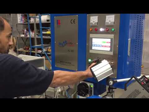 BerkeleyMachine's tweet card. Autoflex Excel AS-300 Sleeving Machine