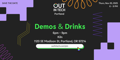 ProFocusTech's tweet card. Sip, snack, and slay... LGBTQ+ tech demos with plenty of sparkle ✨