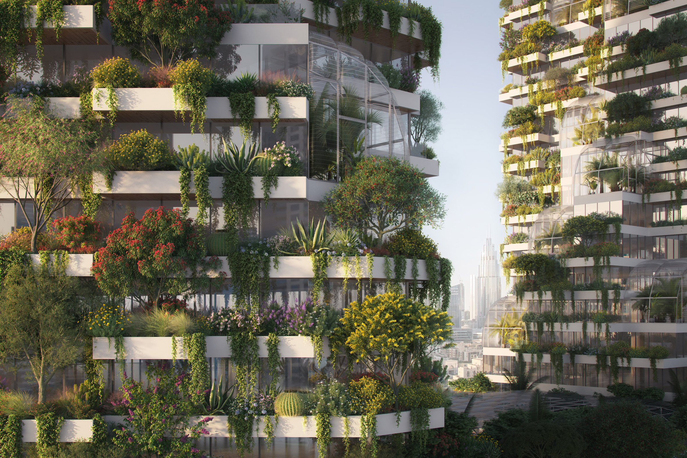 hl_albert's tweet card. Stefano Boeri Architetti has adapted its Vertical Forest concept for a pair of skyscrapers in Dubai, which will be covered in thousands of trees.