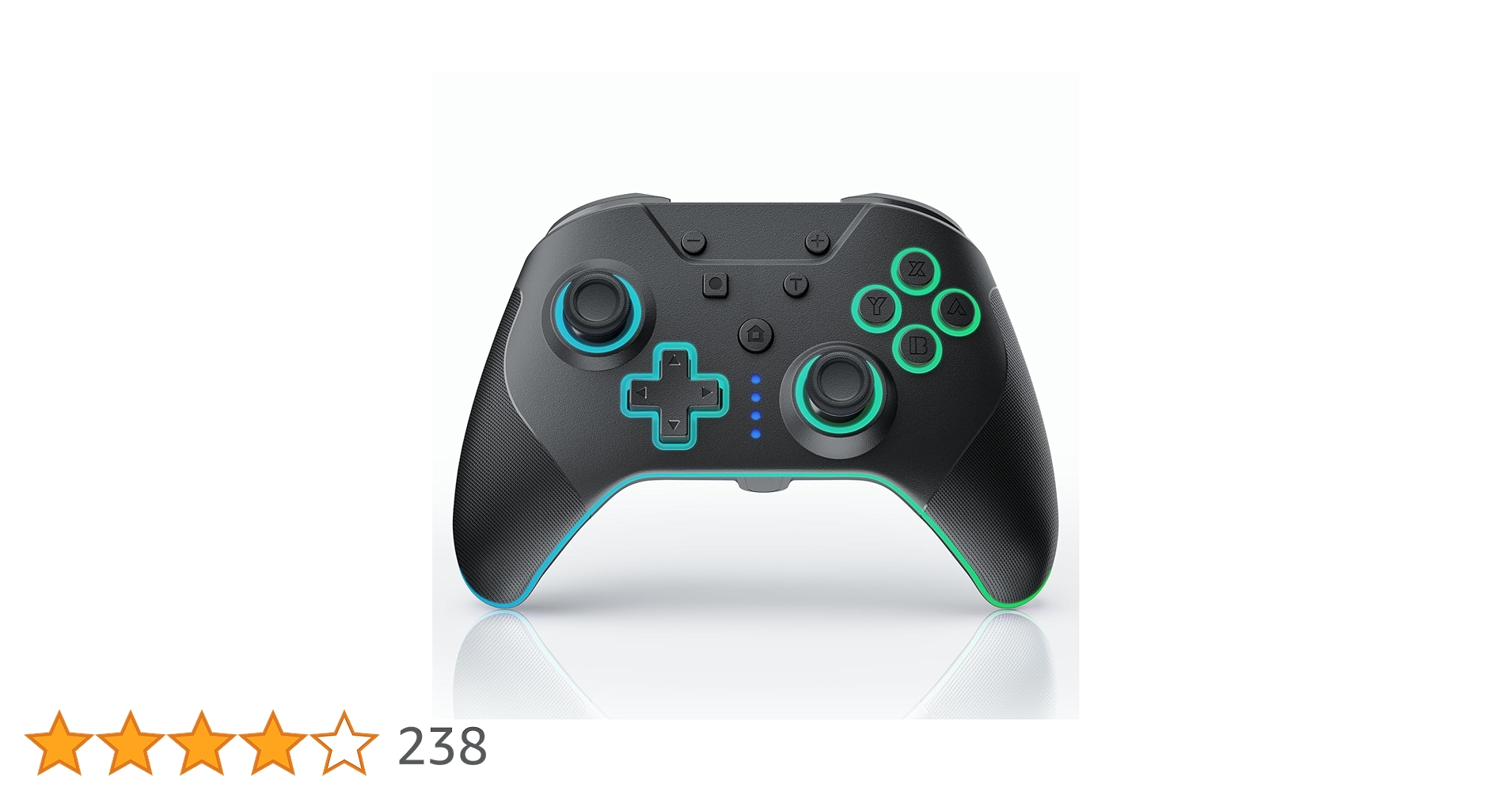 notsobad_well's tweet card. 6軸ジャイロセンサー 4つのマクロ機能ボタン TURBO自動連射機能 4段階HD振動 多機種対応 Bluetooth 5.2 RGBライティング 全機能搭載 switch コントローラー プロコン