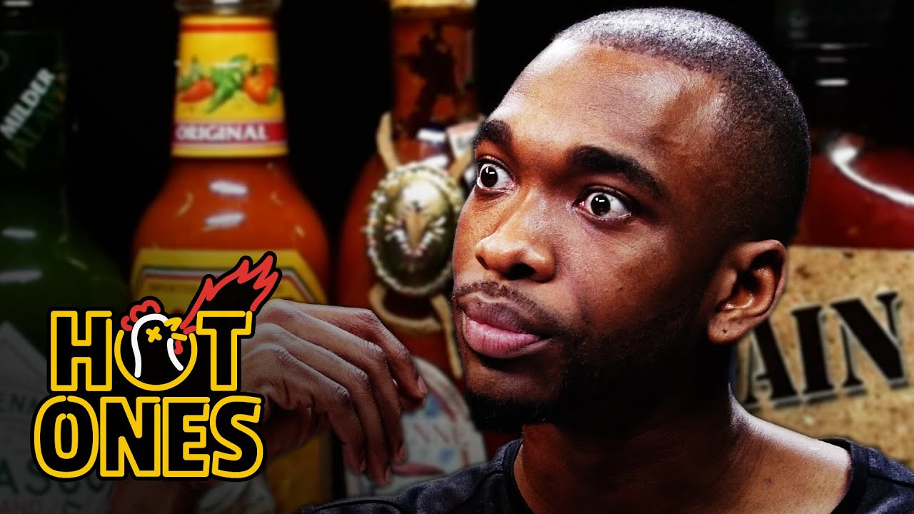 AddYouTubeViews's tweet card. Jay Pharoah Has a Staring Contest While Eating Spicy Wings | Hot Ones